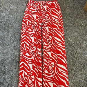 Shein straight jeans with pattern